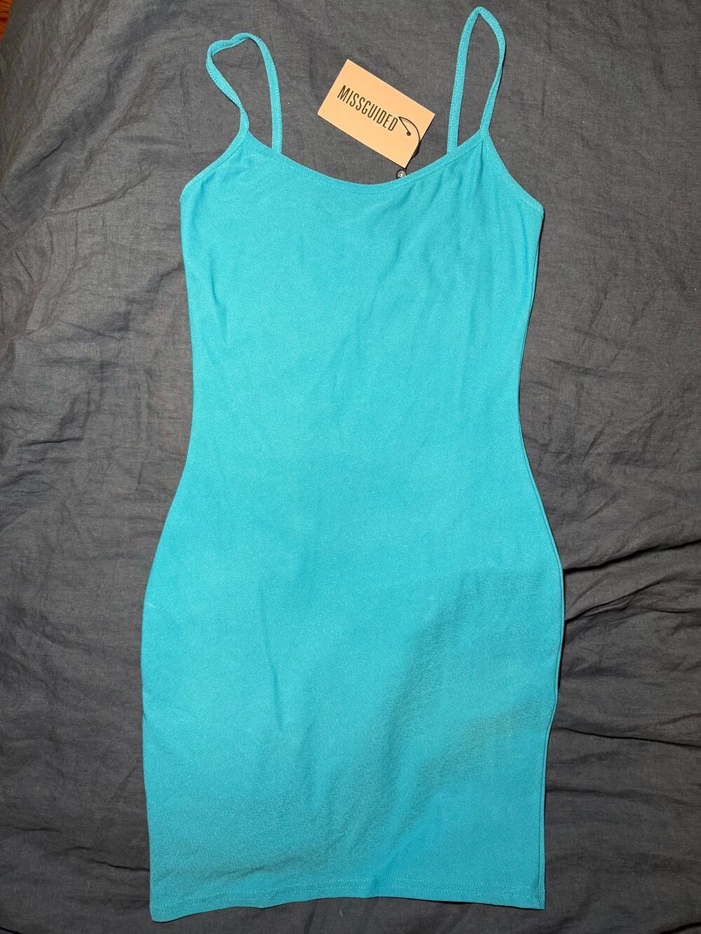 Missguided Blue Bodycon Mini Dress Size Small